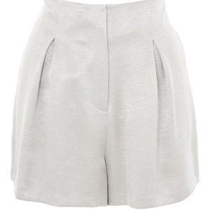 Topshop Silver Metallic Shorts